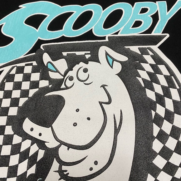 Scooby Doo Checkered Juniors T Shirt Black Size L NEW NWT - Picture 10 of 12